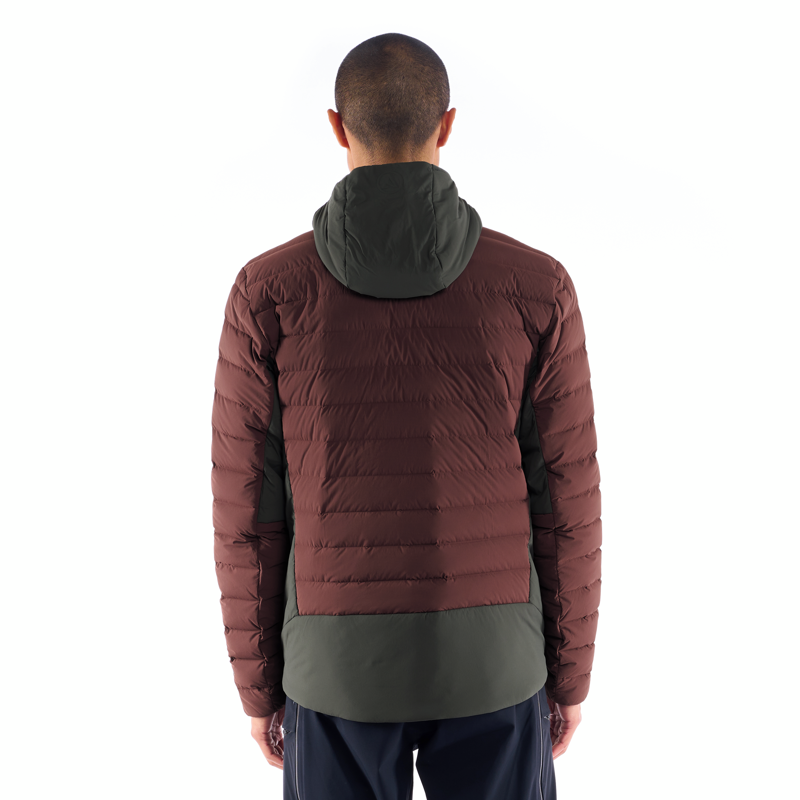 Artilect Mens Divide Fusion Stretch Hoodie Amaranth / Black-3